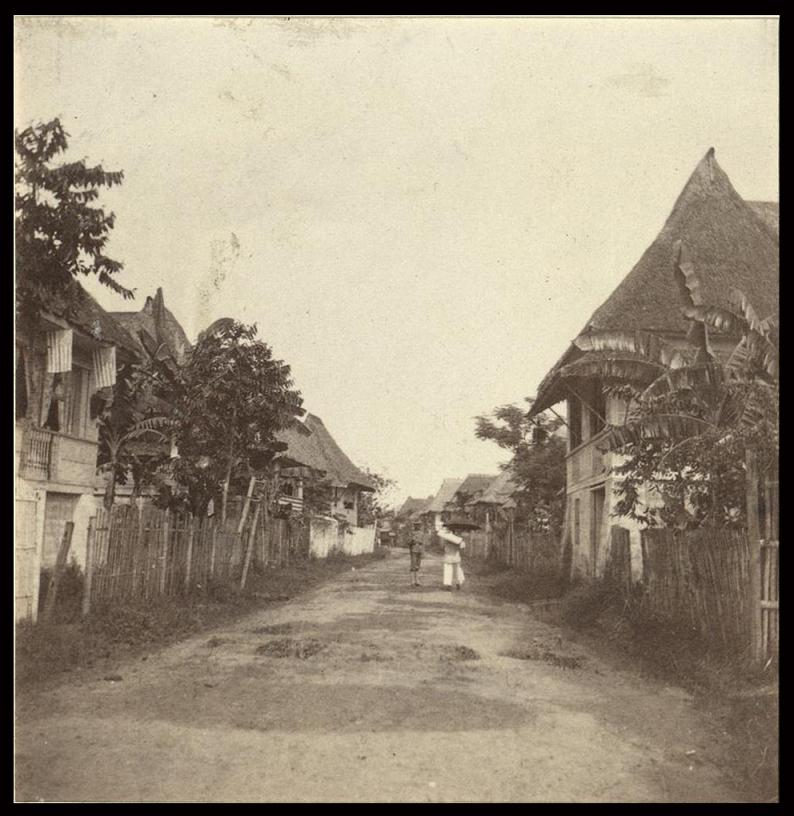 Nipa shacks.