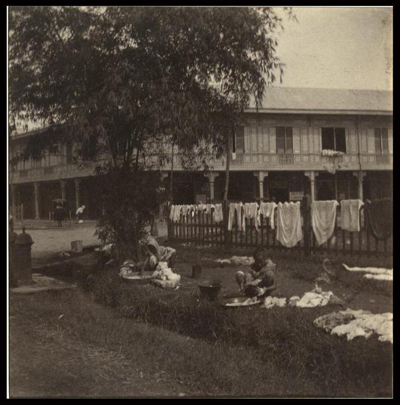 Washing scene.