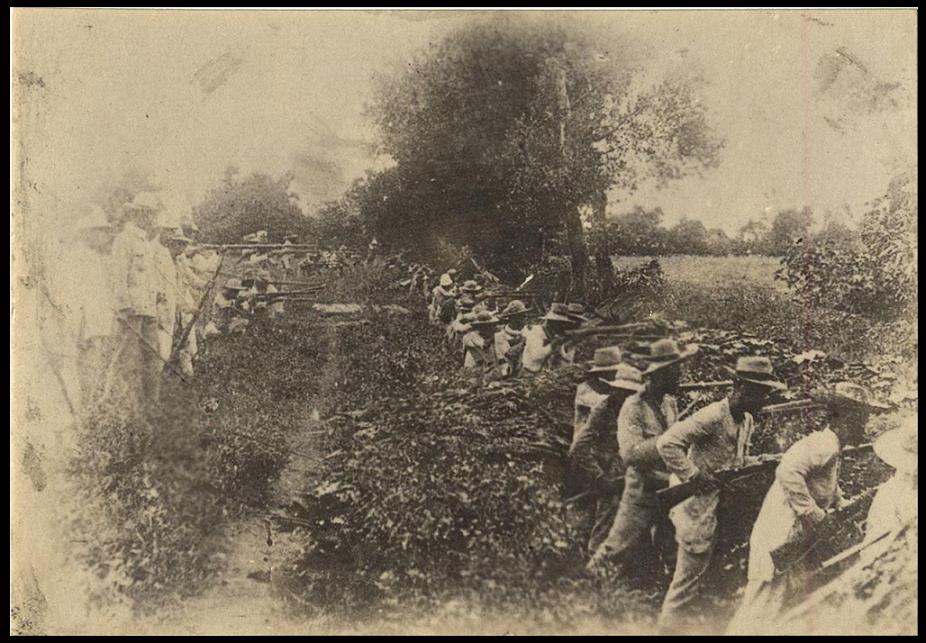 The Insurgents showing how they were going to make it hot for the Americans.
