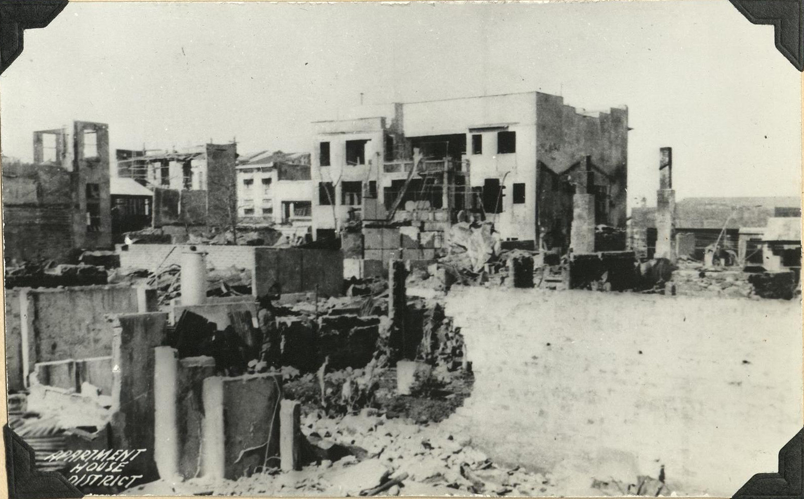 Apartment house district {Manila – war damage].