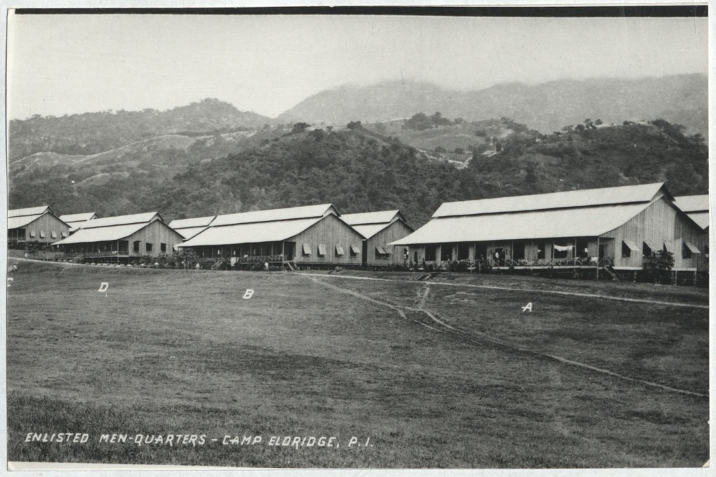Enlisted men quarters – Camp Eldridge, P. I.