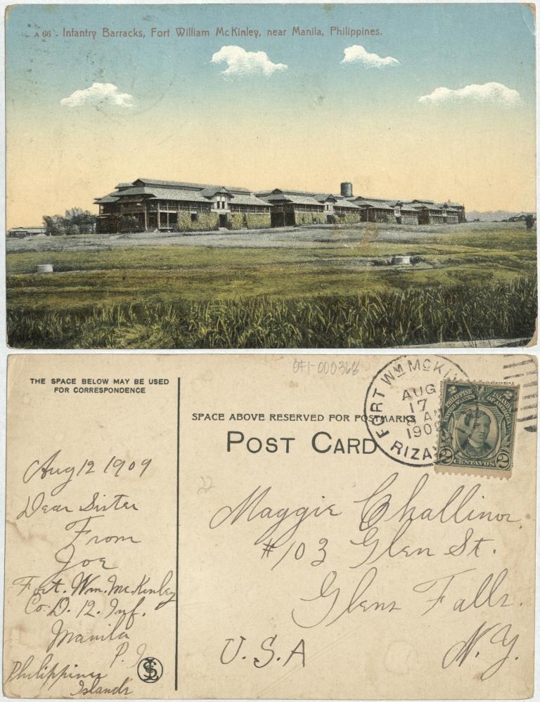 A 66th Infantry Barracks, Fort William McKinley, near Manila, Philippines.