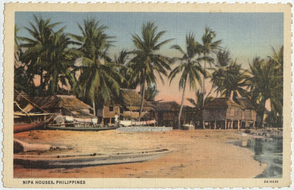Nipa houses, Philippines.