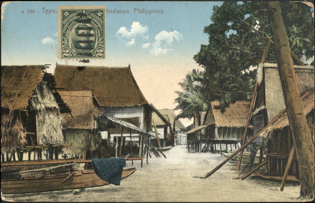A 156 ï¿½ Typical Moro village, Mindanao, Philippines.