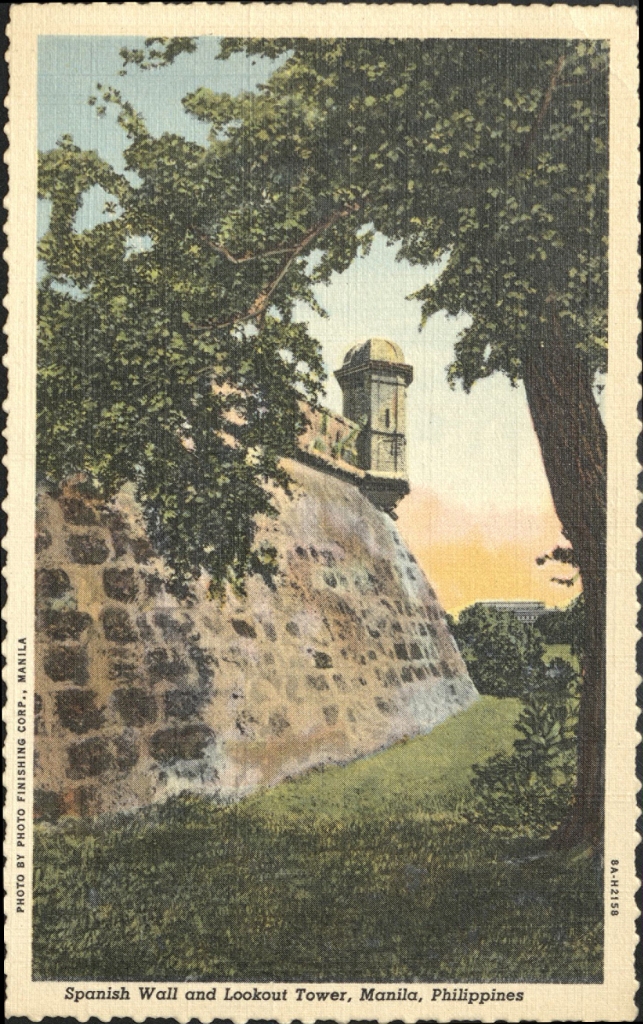 Spanish Wall and Lookout Tower, Manila, Philippines.