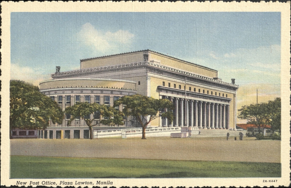 New Post Office, Plaza Lawton, Manila.