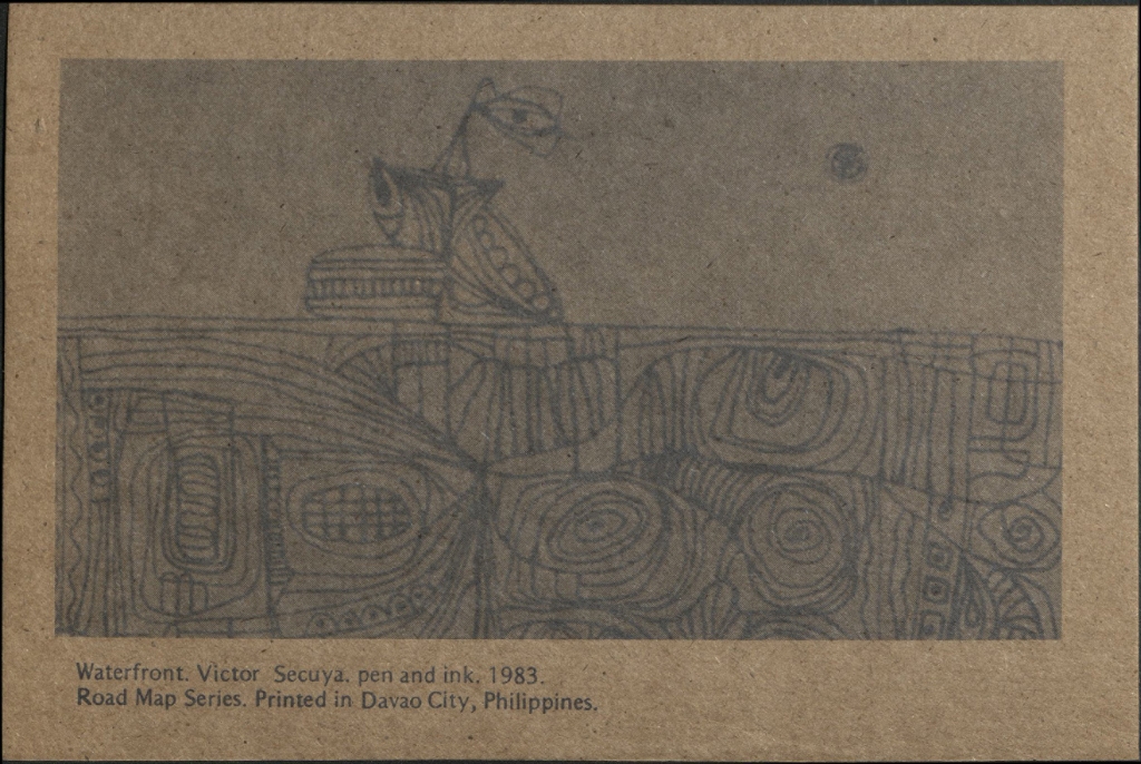 Waterfront. Victor Secuya. Pen and ink. 1983.