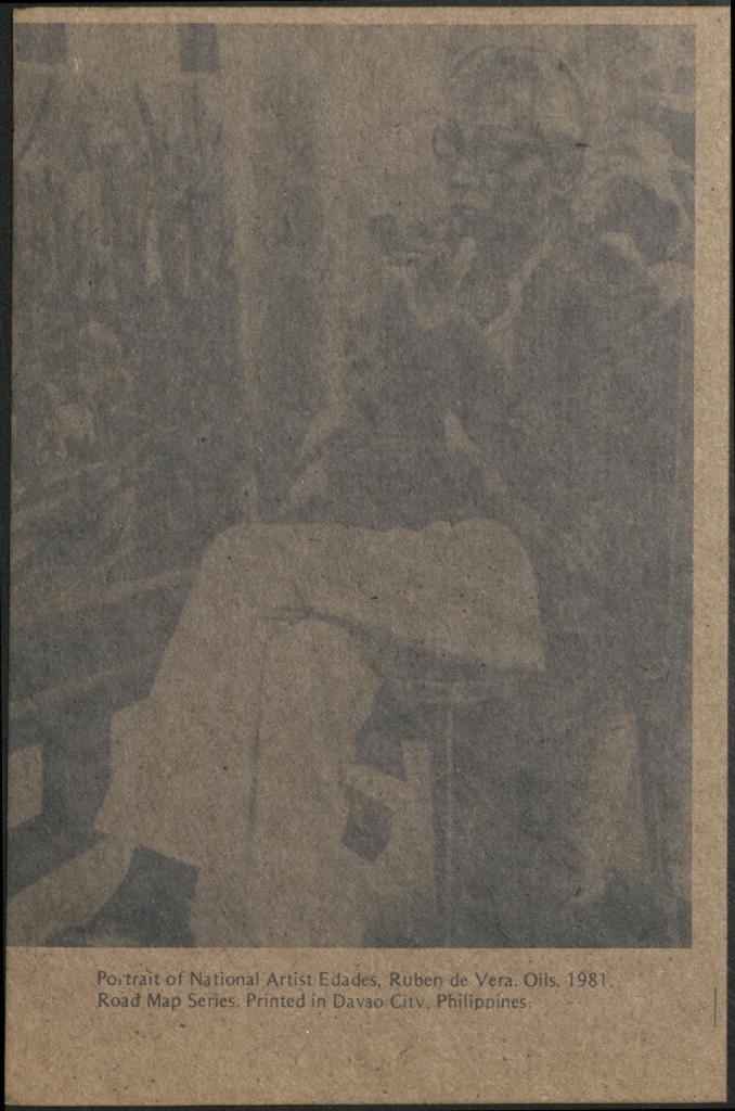 Portrait of national artist Edades. Ruben de Vera. Oils. 1981.
