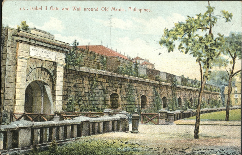A 6 � Isabel II Gate and Wall around Old Manila, Philippines.