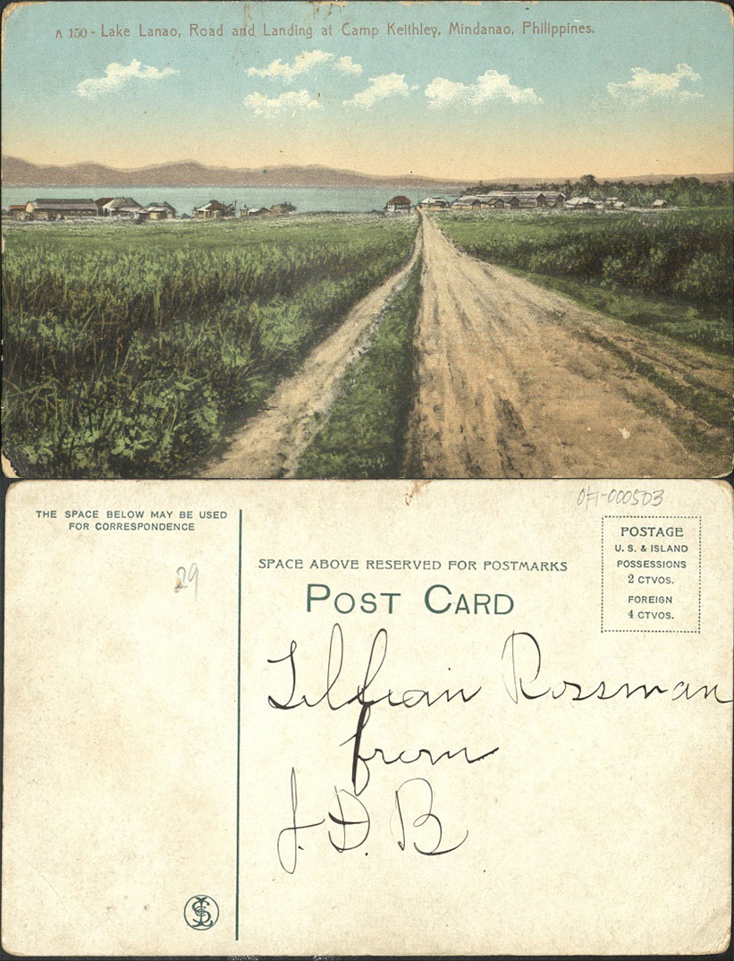 A 150 ï¿½ Lake Lanao, road and landing at Camp Keithley, Mindanao, Philippines.