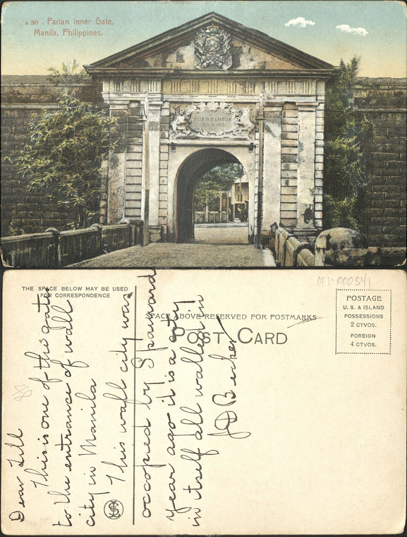 A 80 ï¿½ Parian inner Gate, Manila, Philippines.