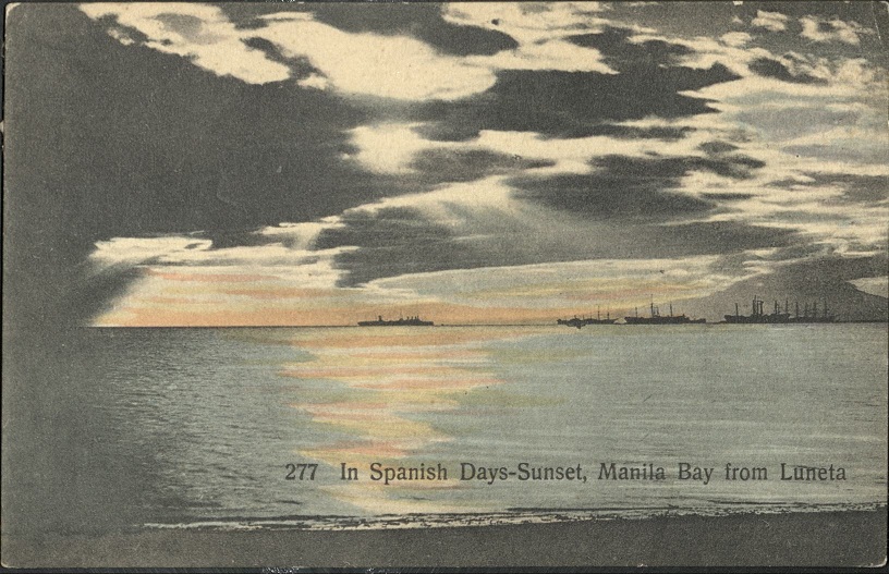 277. In Spanish days – Sunset, Manila Bay from Luneta.