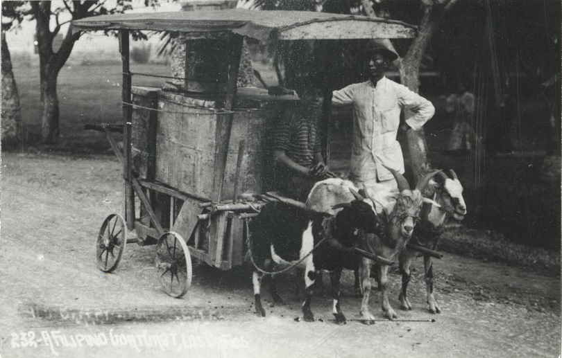 [Untitled – Goat-pulled cart.]
