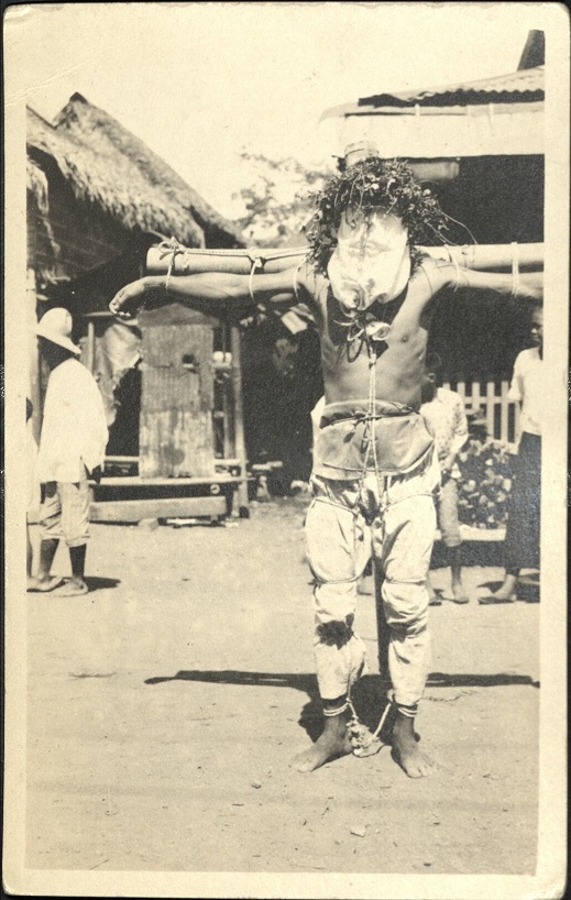 [Untitled – Holy Week penitents – crucifixion].