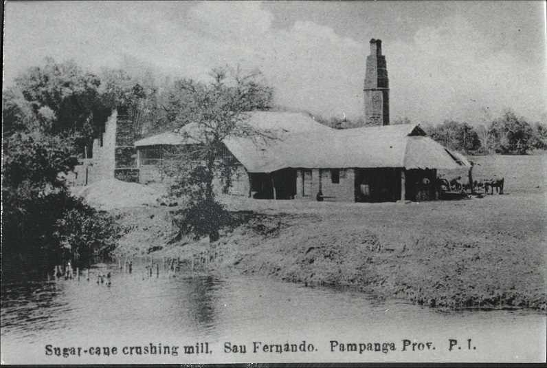 Sugar-cane crushing mill. San Fernando. Pampanga prov. [province] P. I.