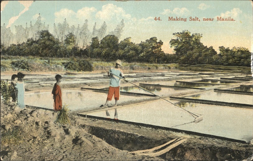 44. Making salt, near Manila.