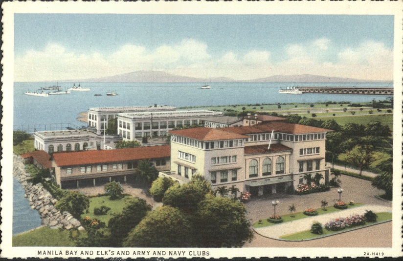 Manila Bay and Elk’s and Army and Navy clubs.