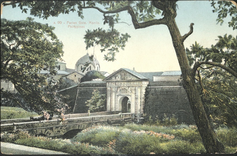 A 90 ï¿½ Parian Gate, Manila, Philippines.