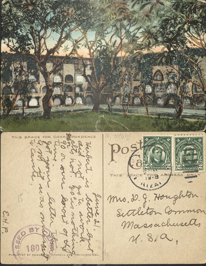 M-19 — Spanish burial place, Paco Cemetery, Manila, Philippines.