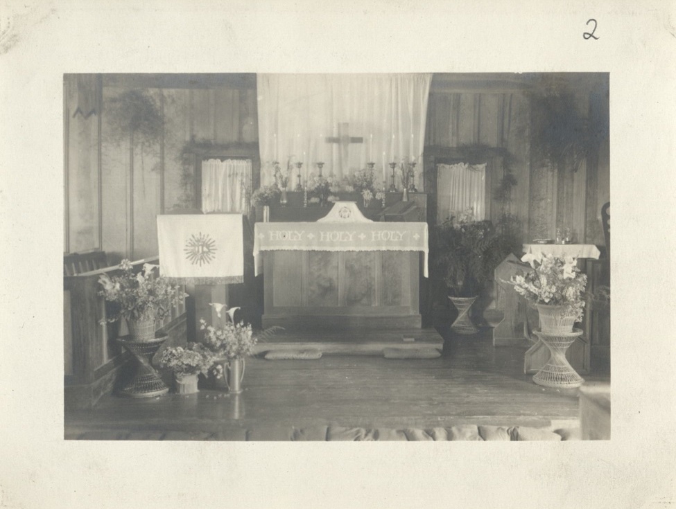 A closer view of the altar.