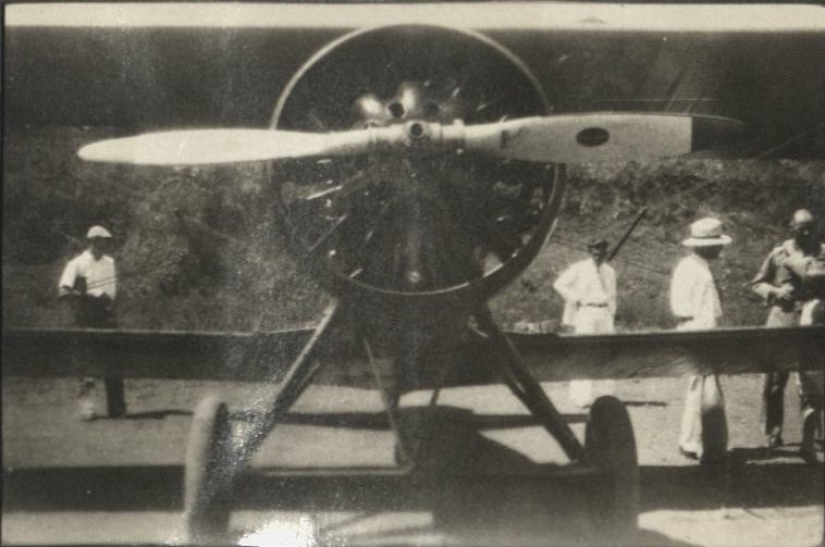 Front view [Army pursuit plane, Baguio].