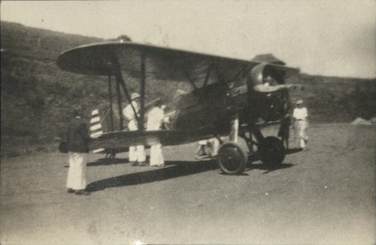 Army pursuit plane at Baguio airport.