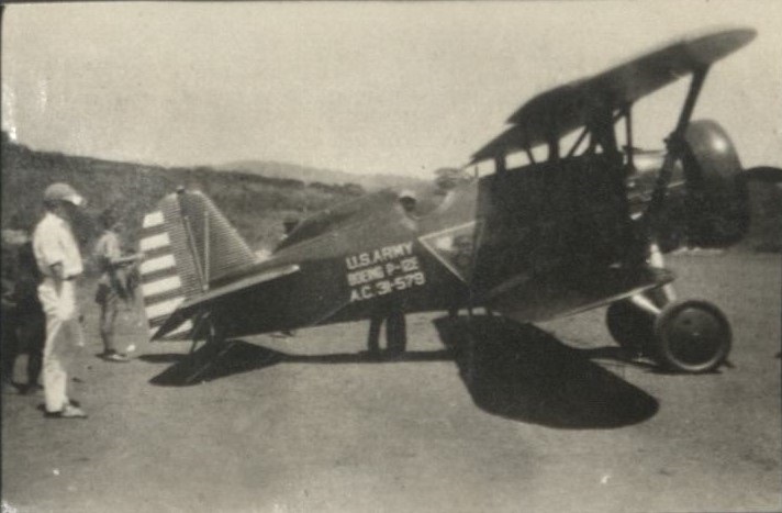 Side view of the plane [Army P-12E fighter at Baguio].