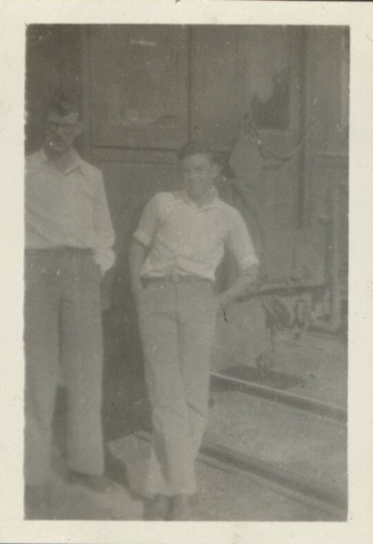 Jim [Stapler] and myself [Harry Hawkins, Jr.] on the way to Legaspi.