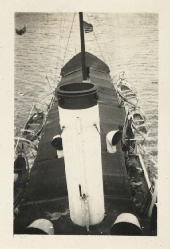 Looking astern from the crow’s nest of the U.S.C.&G.S. “Fathomer.”