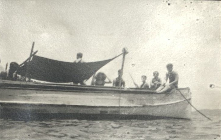 On the launch.