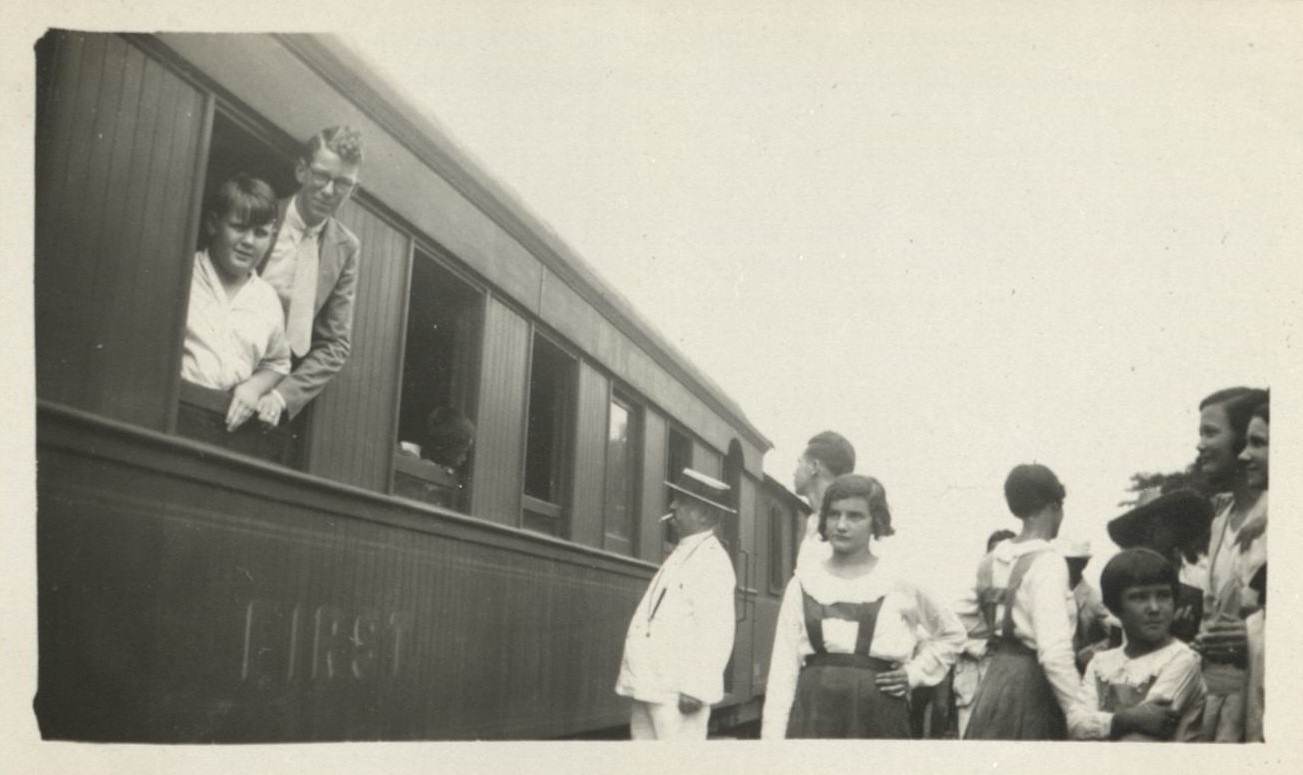 Bob [Hawkins] and myself [Harry Hawkins, Jr.] on the train.