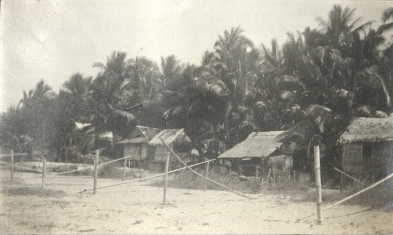 Native huts near the sea.
