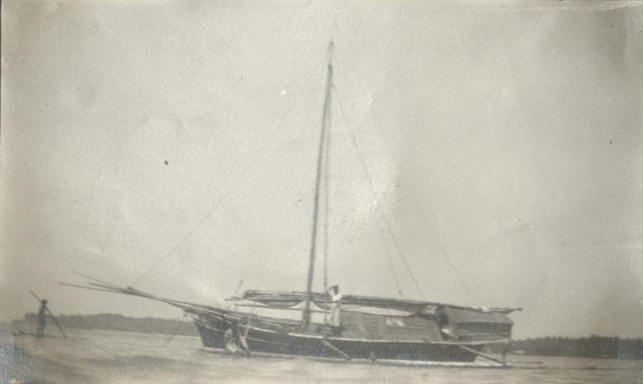 A coastwise cargo boat.