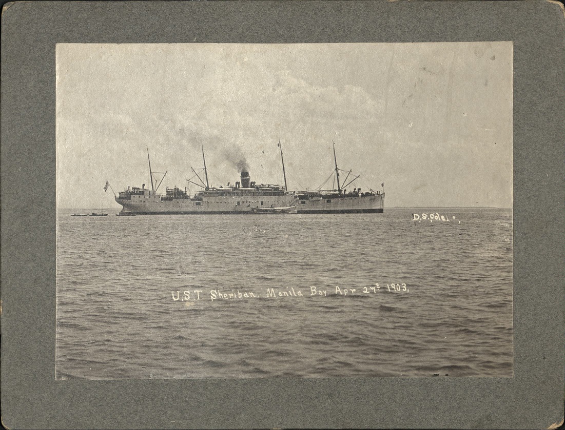 U.S.T. Sheridan. Manila Bay Apr. 27th 1903.