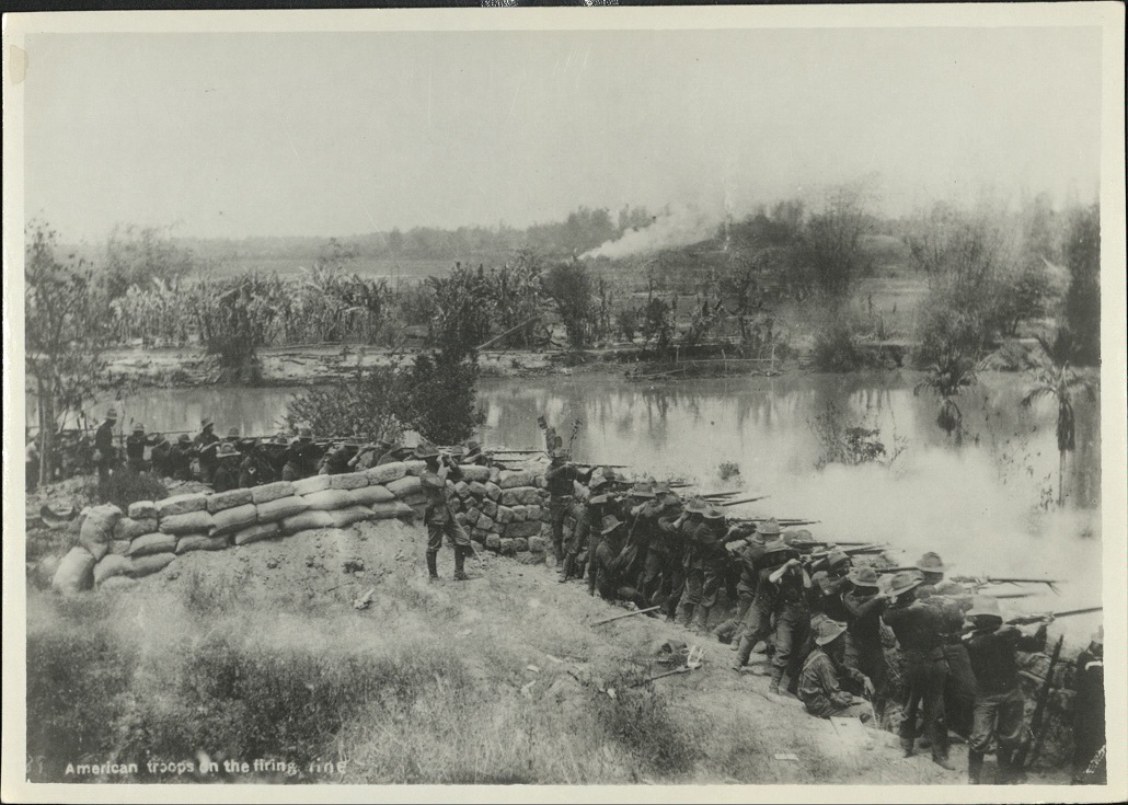 American troops on the firing line.