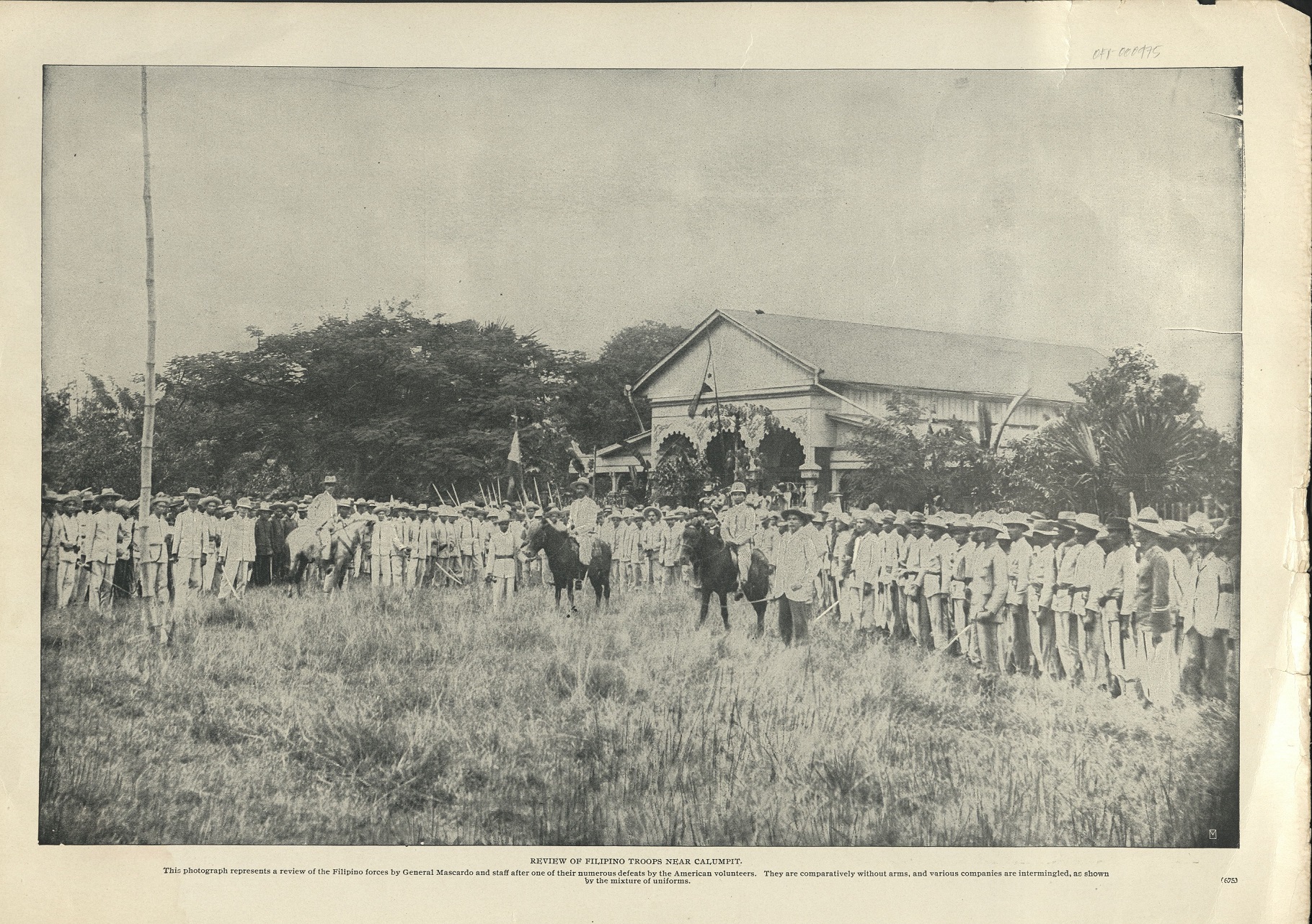 Review of Filipino troops near Calumpit. (…)