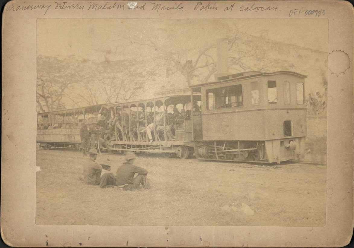 Tramway between Malabon and Manila. Taken at Caloocon.