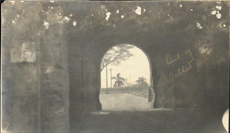Out of the walled city [Intramuros gate]..
