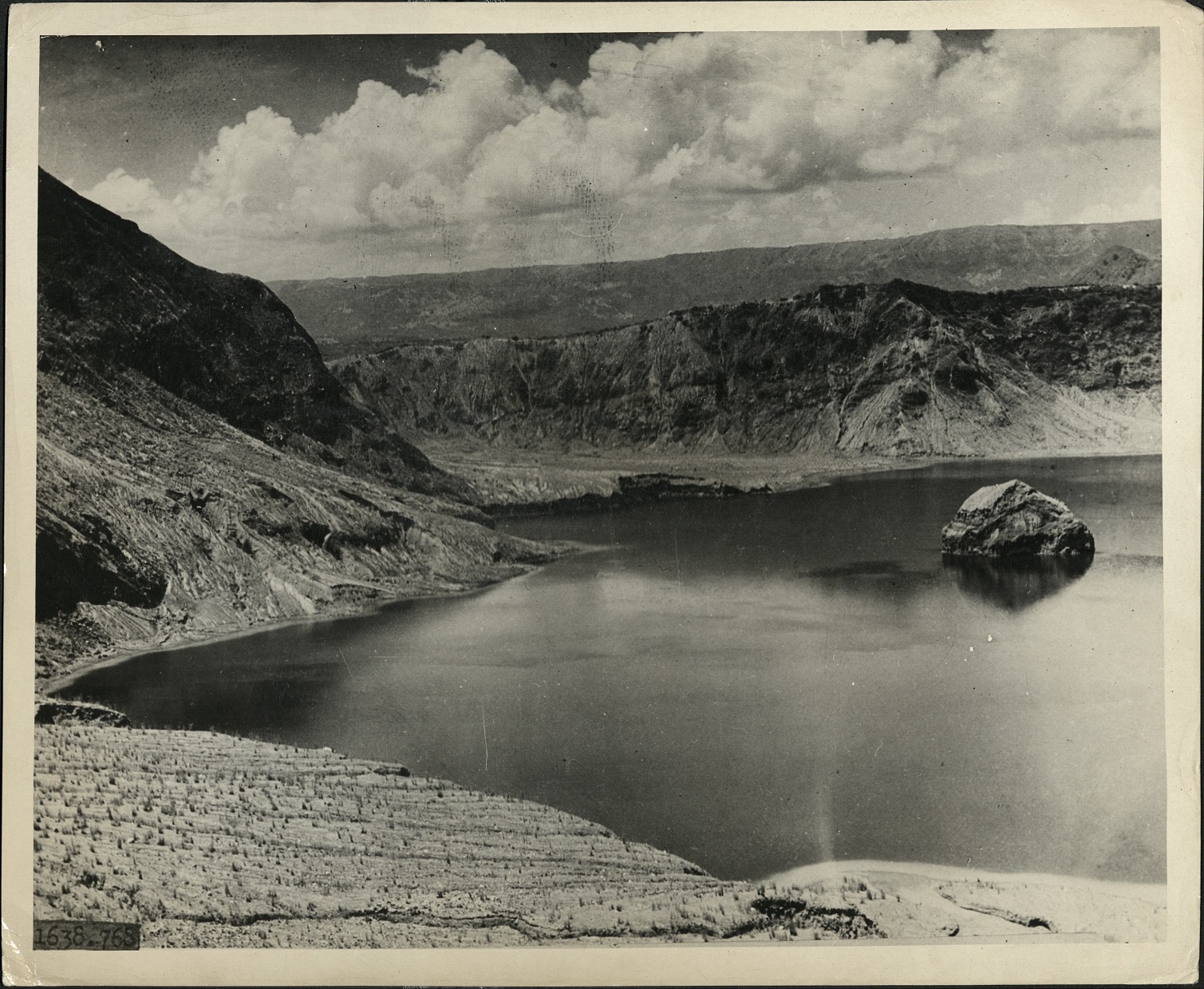 211. PHILIPPINES: View of Taal Crater Lake [Volcano Island], Bataan [Batangas] Province, Luzon.
