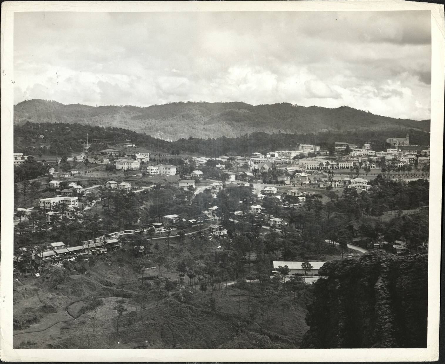 243. PHILIPPINES: Overall view of Baguio, well known resort place.
