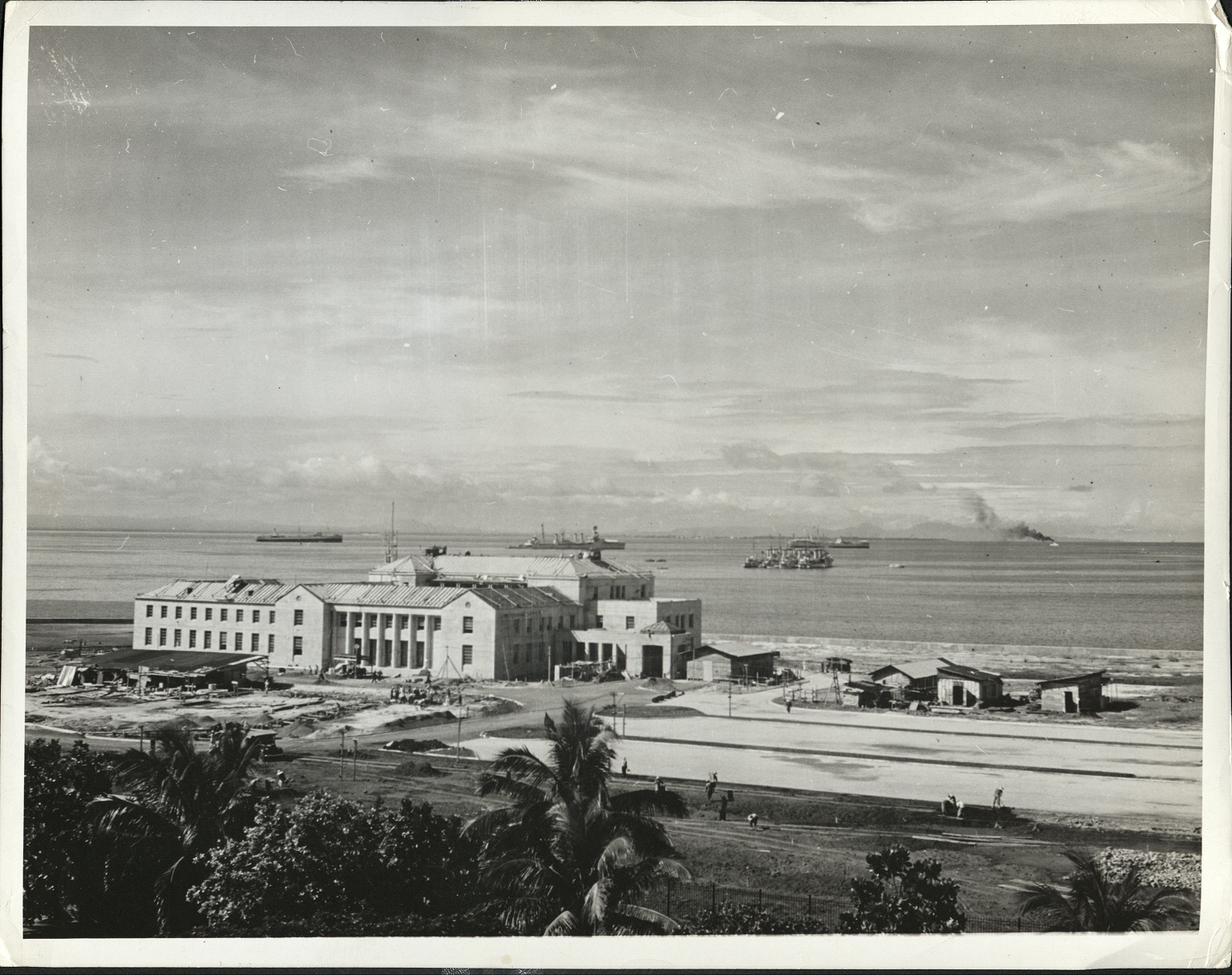 [Caption missing – construction of the U.S. High Commission to the Philippines Building and Dewey Blvd, Manila – now the U.S. Embassy on Roxas Blvd.]