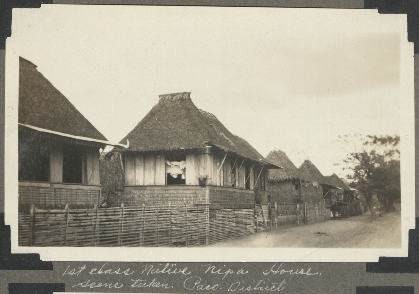 1st class native nipa house. Scene taken Paco District.