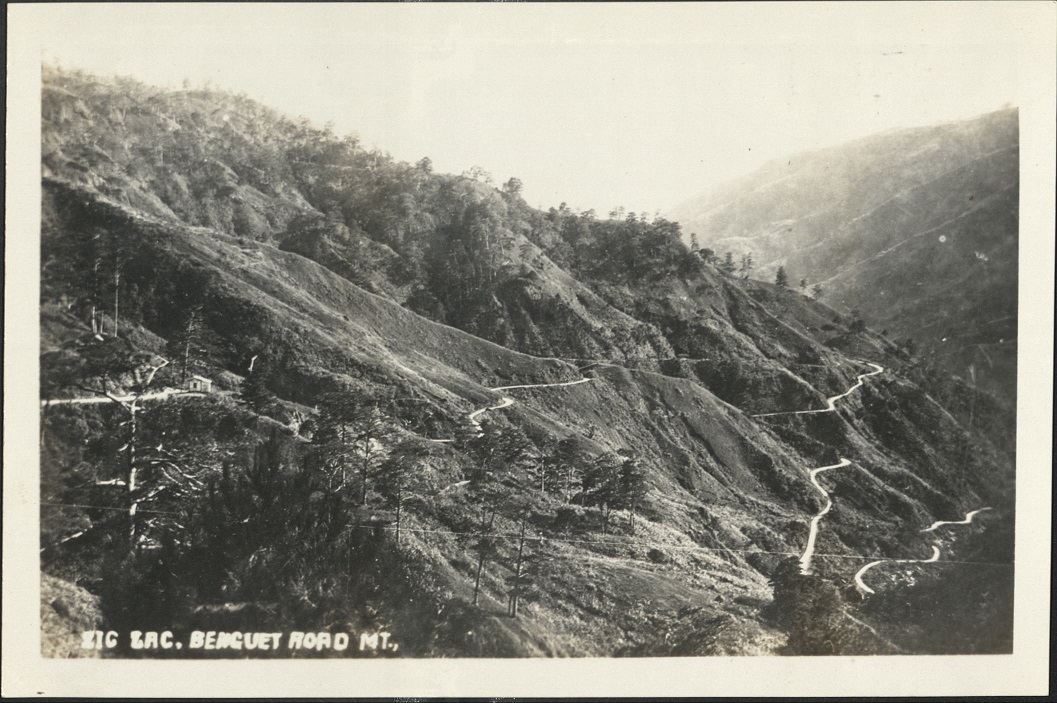Zig Zag, Benguet Road, Mt. – One of stations at which cars must pass nestled against mountain side on Zig Zag Trail.