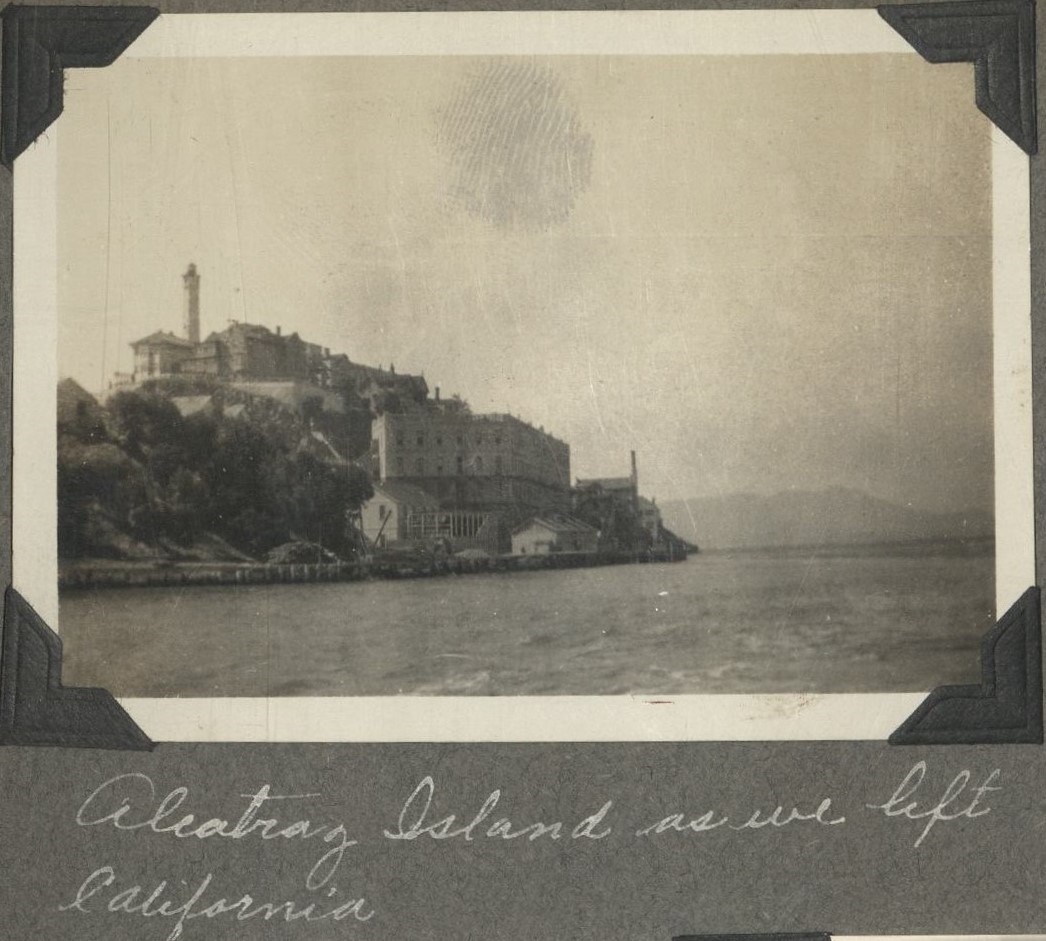 Alcatraz Island as we left California.