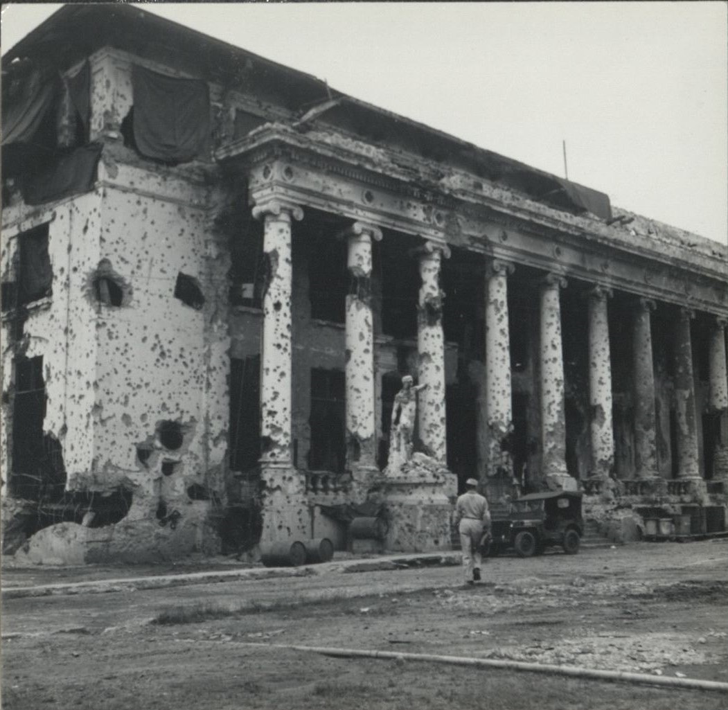 [Untitled – University of the Philippines, war-damaged].