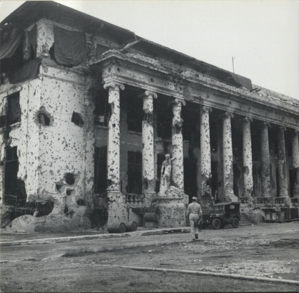 [Untitled – University of the Philippines, war-damaged].
