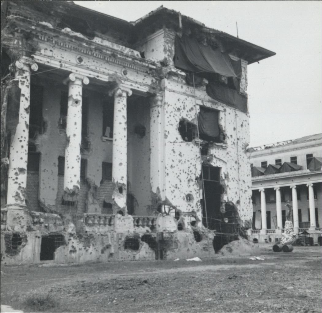 [Untitled – University of the Philippines, war-damaged].