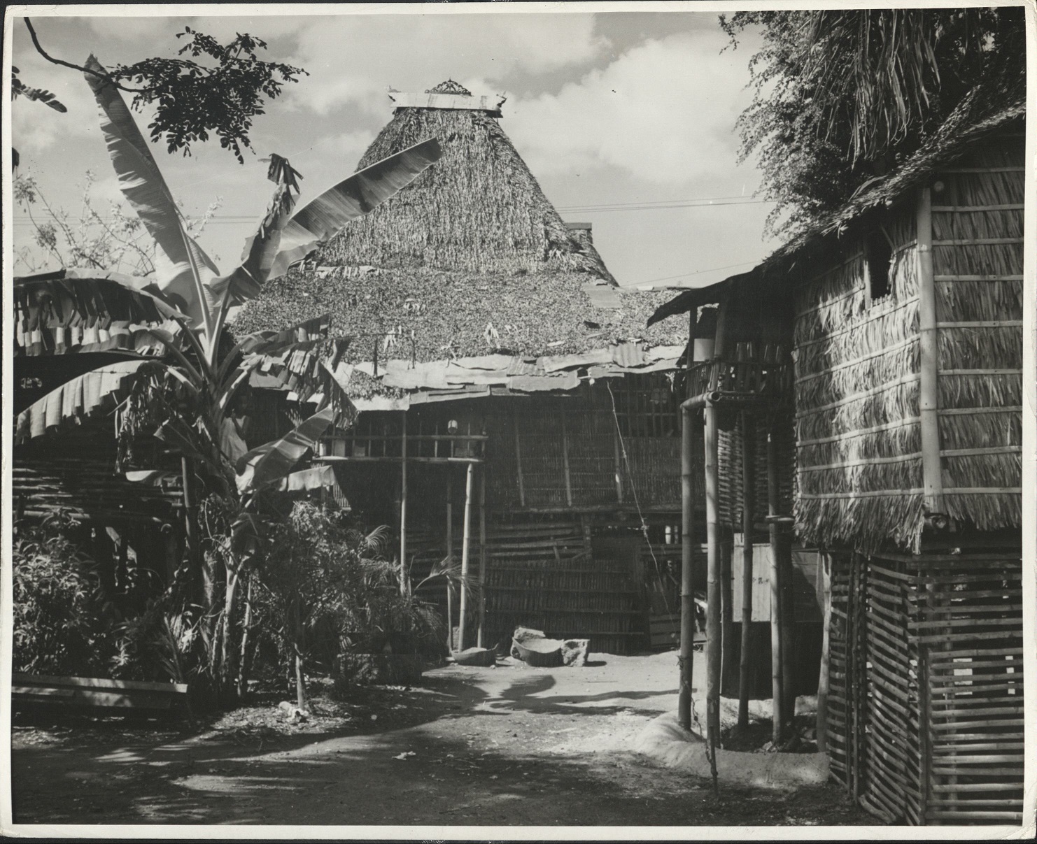 259. PHILIPPINES: Typical nipa houses along a provincial road in Luzon province.
