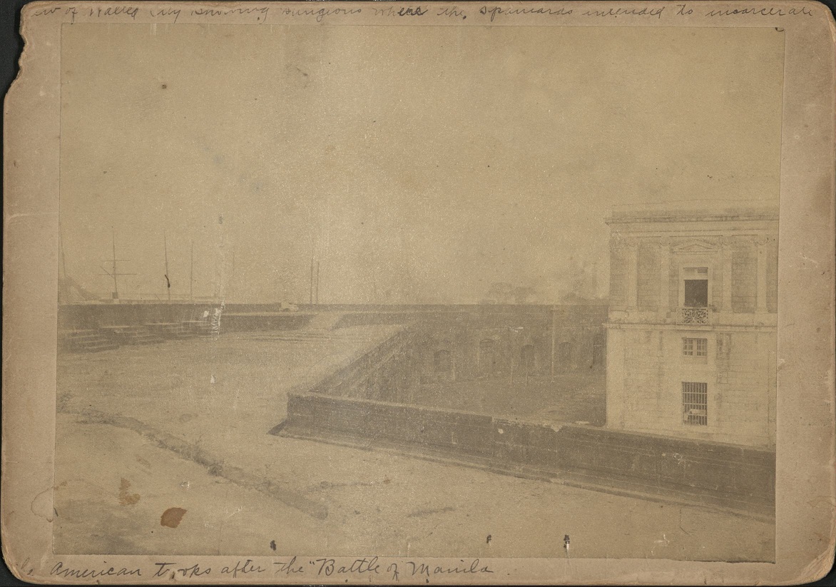View of Walled City showing dungeons where the Spaniards intended to incarcerate American troops after the Battle of Manila.