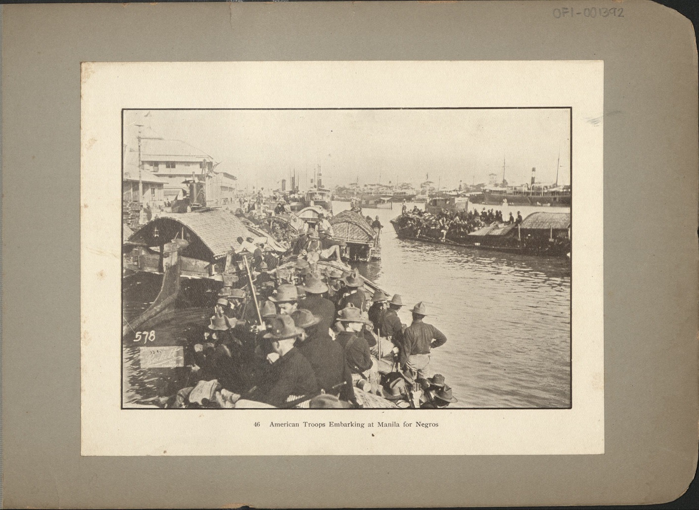 46. American troops embarking at Manila for Negros.